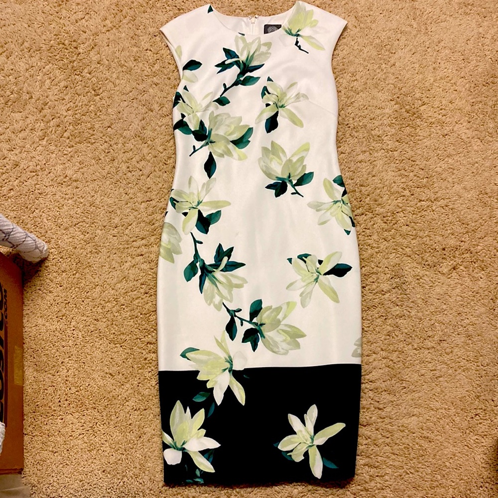 Vince Camuto Womens Floral Sheath Dress Size 4